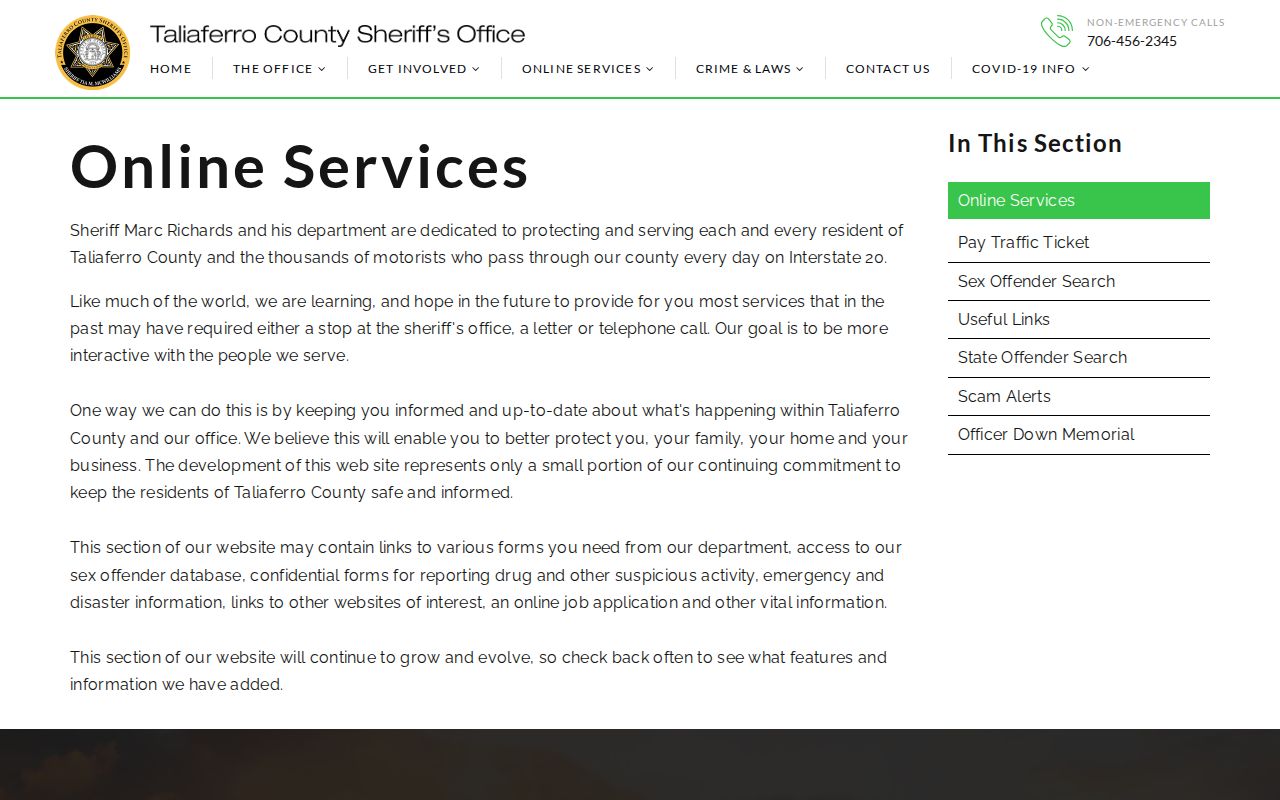 Taliaferro County warrant records online services without a warrant search